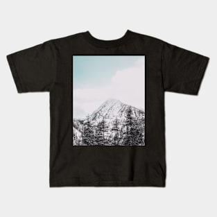 Mountains, Blue, Nature, Fashion print, Scandinavian art, Modern art, Wall art, Print, Minimalistic, Modern Kids T-Shirt